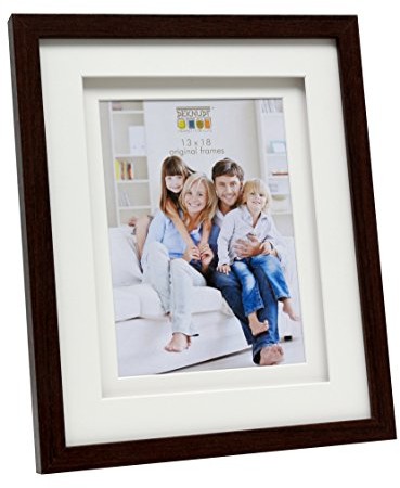 Deknudt Frames S65KQ110.0X15.0 drewniana ramka z podwójnym passe-partout, kolor brązowy S65KQ1 13X18
