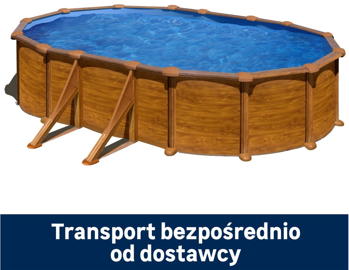 GRE Basen stelażowy 500x300x132 cm brązowy Dreampool Mauritius
