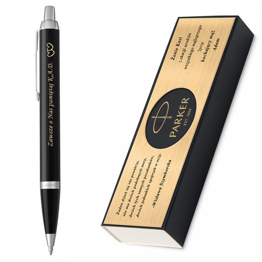 Murrano Długopis Parker IM Black CT GRAWER i ETUI PAR-048-A_PRPD-J