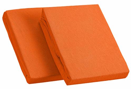 Kinzler C-10048/38 Prześcieradło z mikrofibry frotte z gumką Uni, 2x 90-100x190-200 cm, terra C-10048/38