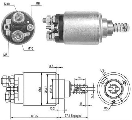 MAGNETI MARELLI Włącznik elektromagnetyczny, rozrusznik MAGNETI MARELLI 940113050389