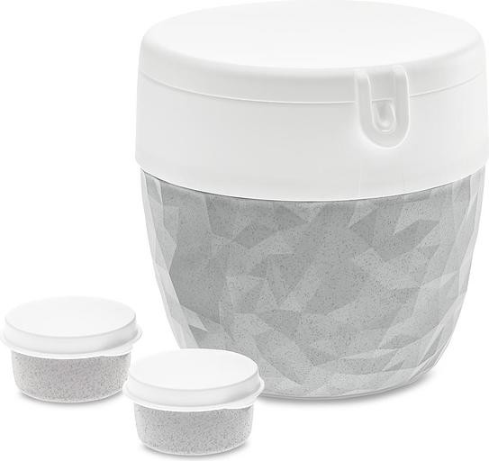 Koziol Pojemnik bento na lunch Club Organic szary z białym wieczkiem 3198670