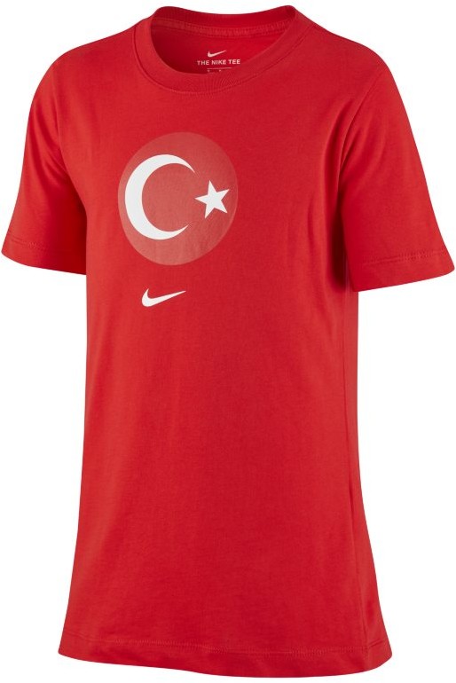 Nike T-shirt piłkarski dla dużych dzieci Turcja - Czerwony