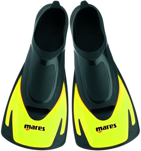Mares Hermes płetwy do pływania, Training płetwy, krótkie płetwy gumowe + torba w kolorze żółtym, żółty 0792460033482