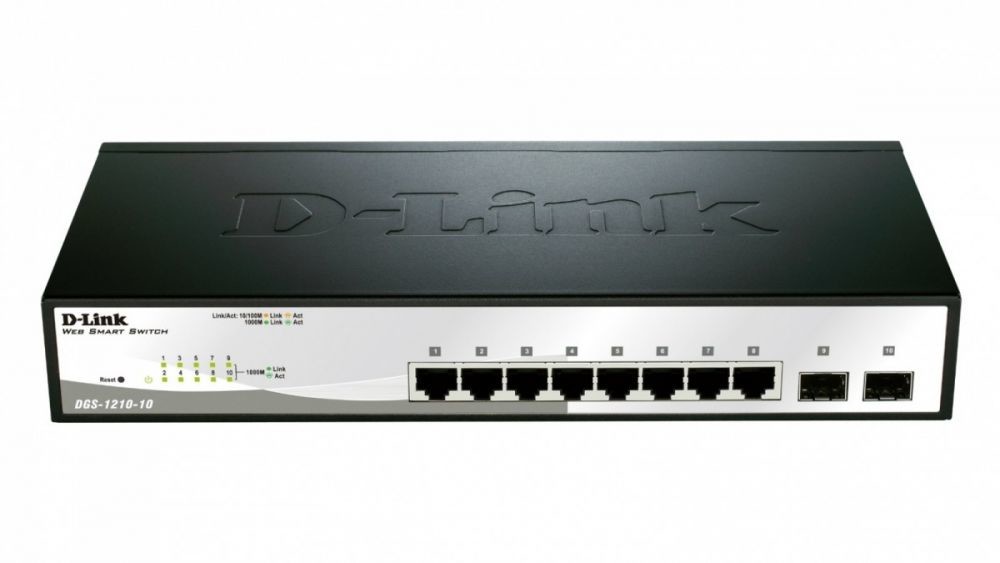 D-Link DGS-1210-10 10port Gbit Smart Switch, 2x SFP