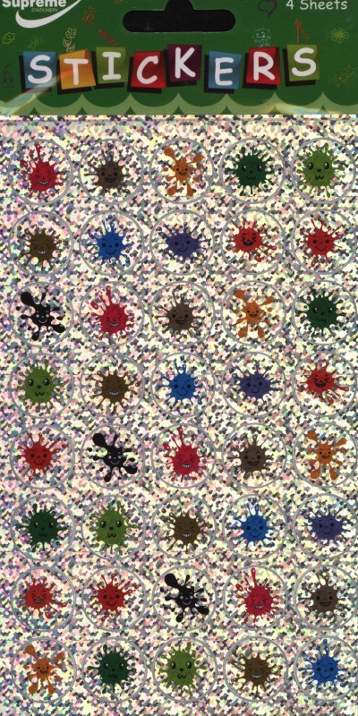 3Z Naklejka Holograficzna - Smile MIX 4 arkusze .