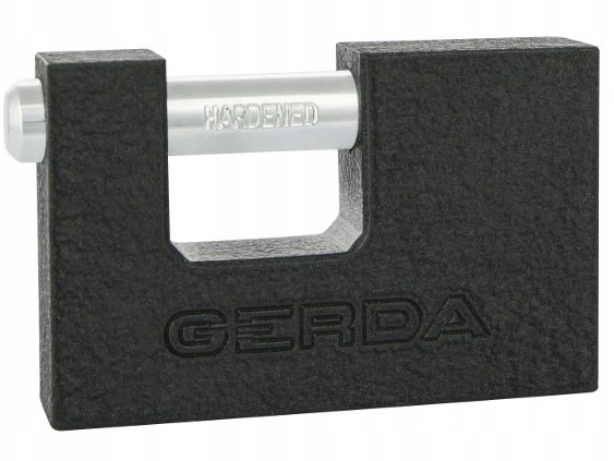 Gerda Kłódka Żeliwna 80mm Utwardzany Trzpień T80