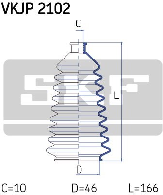 SKF Zestaw osłon, układ kierowniczy VKJP 2102
