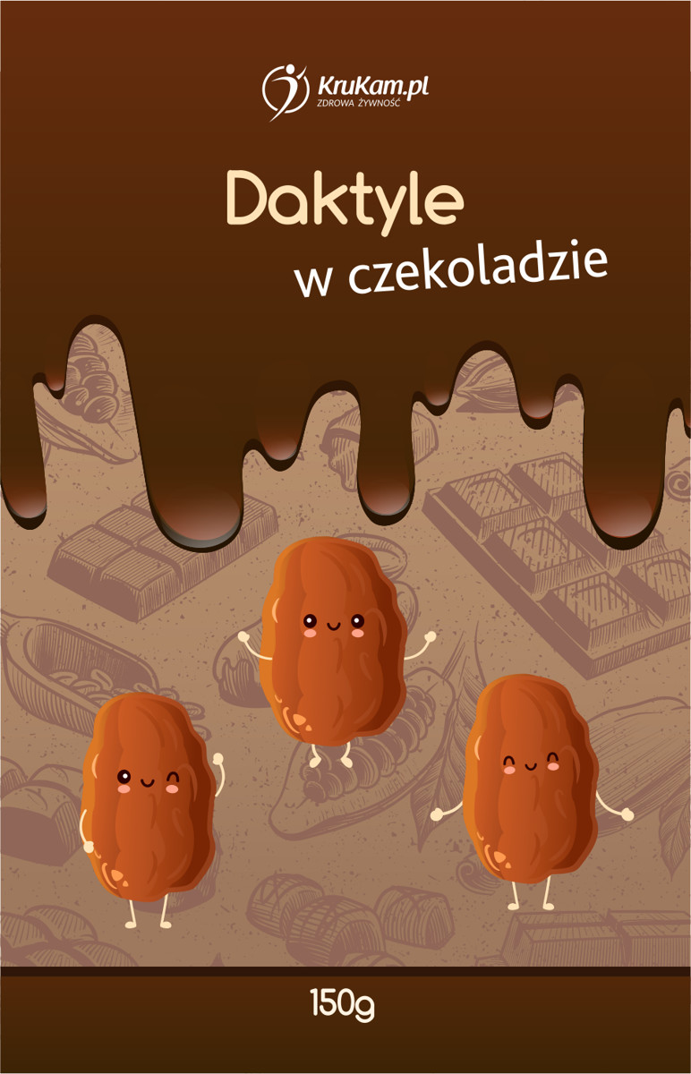 KruKam Daktyle w czekoladzie bez dodatku cukru 150g