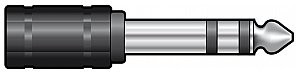 QTX Adapter 6.3mm Stereo Jack wtyk - 3.5mm Stereo Jack gniazdo 757.873UK
