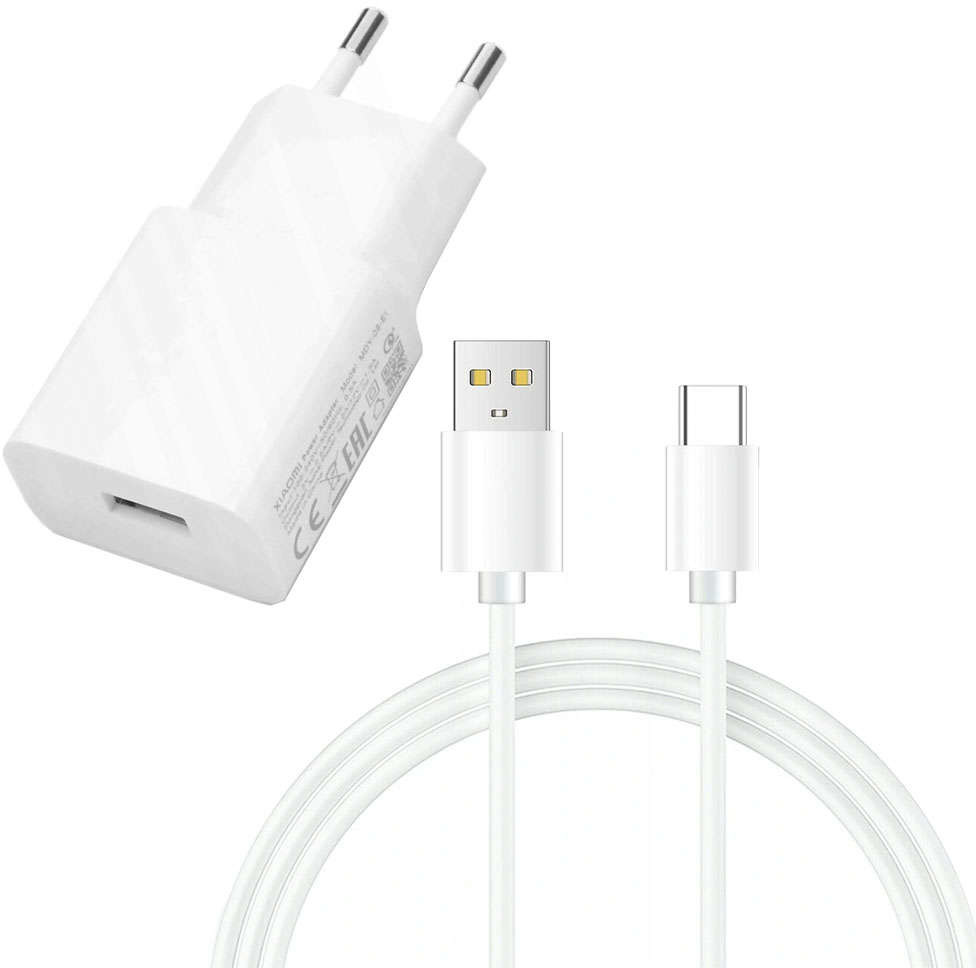 Xiaomi Oryginalna szybka ładowarka sieciowa Xiaomi MDY-08-EI QC 3.0 + Kabel USB-C 5V 2.5A 11825X0