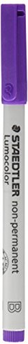 Staedtler 312 Lumocolor pisak uniwersalny B-ostre, około 1.0 lub 2.5 MM, NON-Permanent, 10 sztuk w kartonie etui, fioletowy 312-6