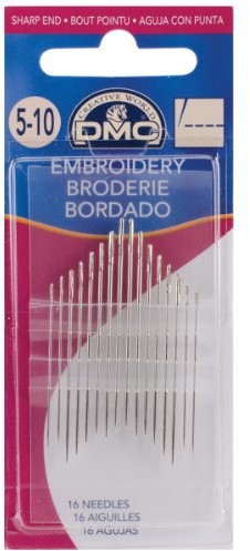 DMC Embroidery ręcznie Needles-size 5/10 16/PKG 1765-5/10