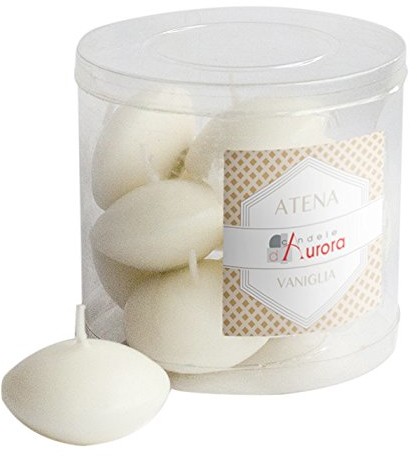 Candele D'Aurora Świeczki firmy Aurora ATENA zestaw 10 bez zapachu Floating, wosk, kość słoniowa, 4.5 x 4.5 x 2.5 cm 824