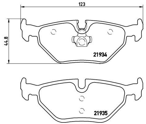 BREMBO Zestaw klocków hamulcowych, hamulce tarczowe P 71 006