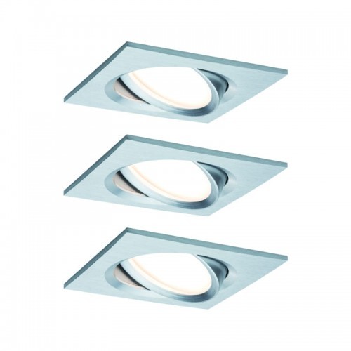 Paulmann Zestaw OW Nova Plus Coin ści kwadr wychLED 3x6,8W 633lm 2700K Alu/Alu 93680