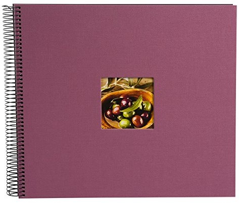 Goldbuch GOLDBUCH Spiral Album, Bella Vista, 35 x 30 cm, 40 stron czarne, len, fuksja,,,,, 25908 25 908