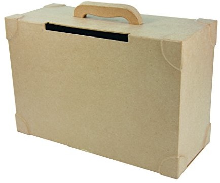 Decopatch z masy papierniczej Box walizka na wesele, brązowy EV002O