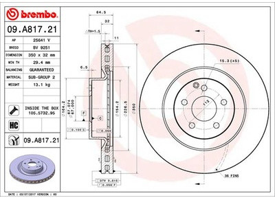 BREMBO 09.A817.21 09.A817.21