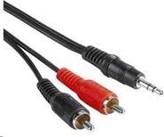 PremiumCord Kabel Kabel audio 3,5mm Jack - 2x Cinch 3m M/M, stereo - (kjackcin3)