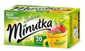 Minutka Herbata Zielona Malina Truskawka 20 torebek SMIN.3200