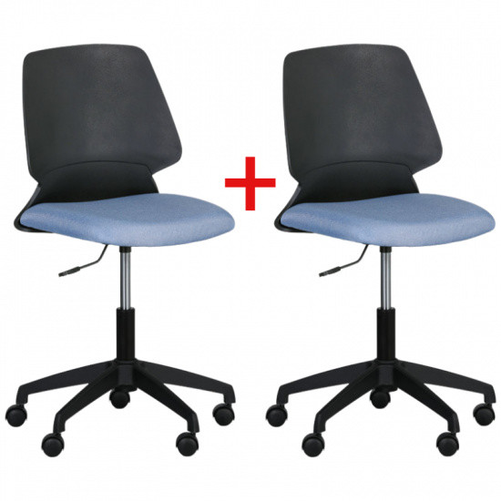 B2B Partner Krzesło biurowe CROOK 1+1 GRATIS, niebieske 907023