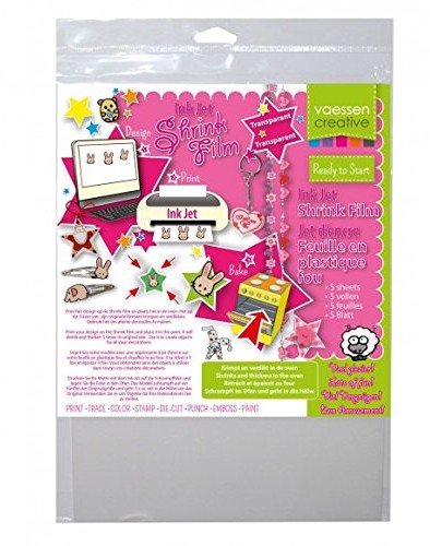 Vaessen Creative vaessen Creative 1611  002 folia kurczliwa do inkjet A4, 5 arkuszy, Plastic, przezroczysty, 21 x 29.8 x 0.3 cm 1611-002