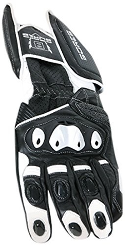 Bores Rękawice bores Race motocykl, skóra bydlęca, czarno-biały, rozmiar 9 030-0005SW9