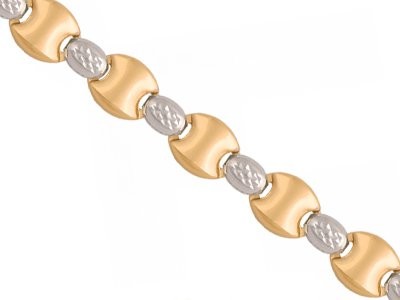 Lovrin Złoty naszyjnik 585 segmentowy białe złoto 11,30 g Vn067
