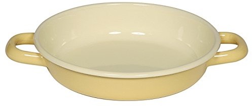 Riess patelnia do jajka patelnia, patelnia, małe emalią : 18 cm złoto żółte _0293-006
