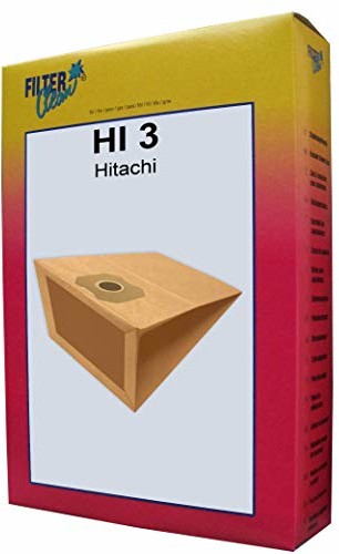 Hitachi hi3, 1-warstwowy worek do odkurzacza worków do odkurzacza firmy FilterClean między innymi dla Typ: CV 200P, CV 300 P, CV-300P, t7003160, lorito Typ: i inne HI 3
