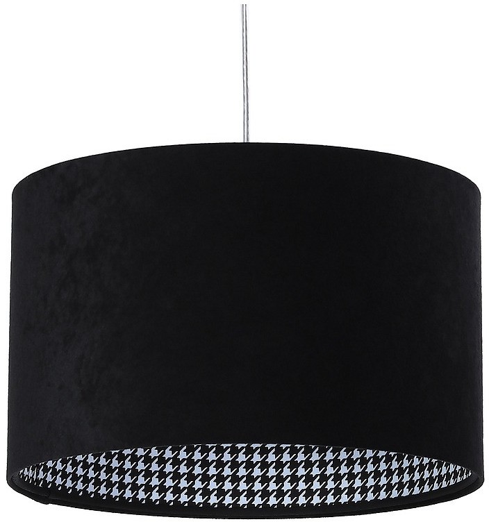 Koncept BPSKONCEPT Lampa wisząca welurowa czarny tkanina pcv Ragini 30 BPS 010-001-30CM
