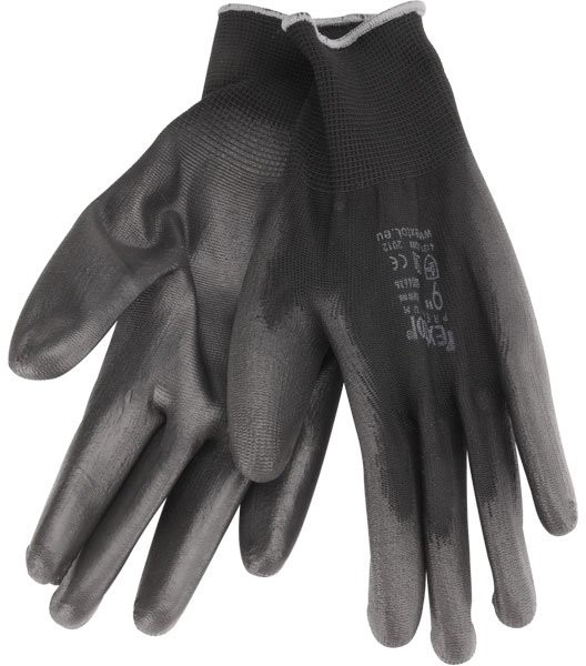 EXTOL PREMIUM Powlekane rękawice poliestrowe, rozmiar 10 ", czarny 8856637