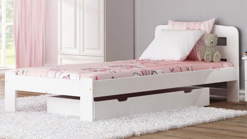 Magnat Meble Łóżko drewniane Sara 90x200 BIAŁE