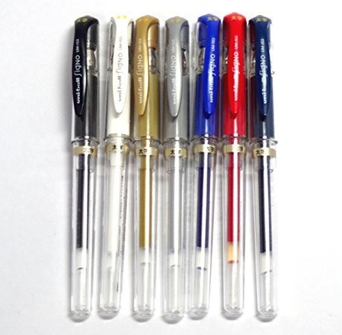 uni-ball Uni-Ball Signo Broad UM-153 Gel Ink Pen, zestaw 7 Colors (japan import) [komainu-DOU Original Package] by Uni-Ball UM-153