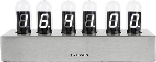 Karlsson Zegar stołowy Cathode stal szczotkowana KA4208