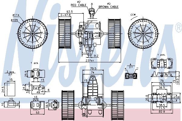 NISSENS Wentylator wnętrza NISSENS 87117