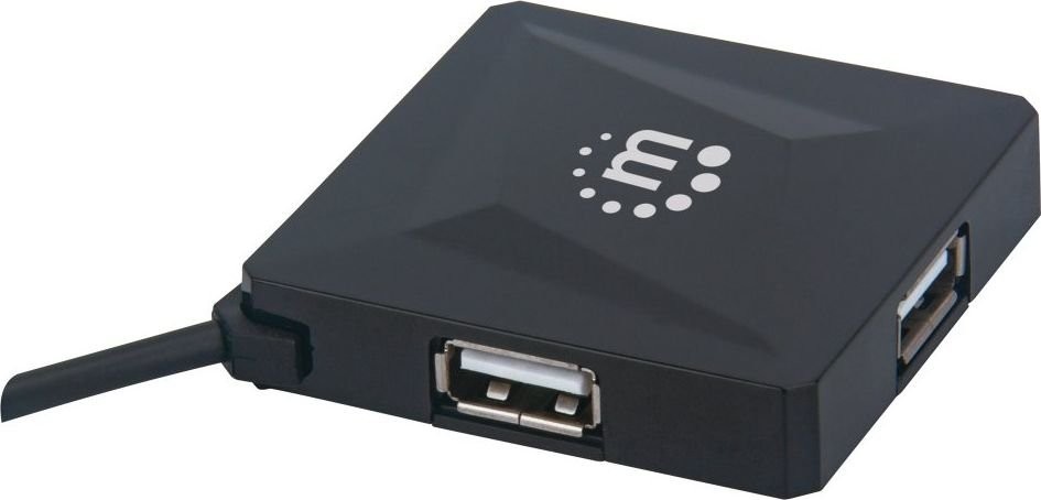 Manhattan HUB USB 4-Portowy Hub USB 2.0 z Kablem USB-A 60cm 164818