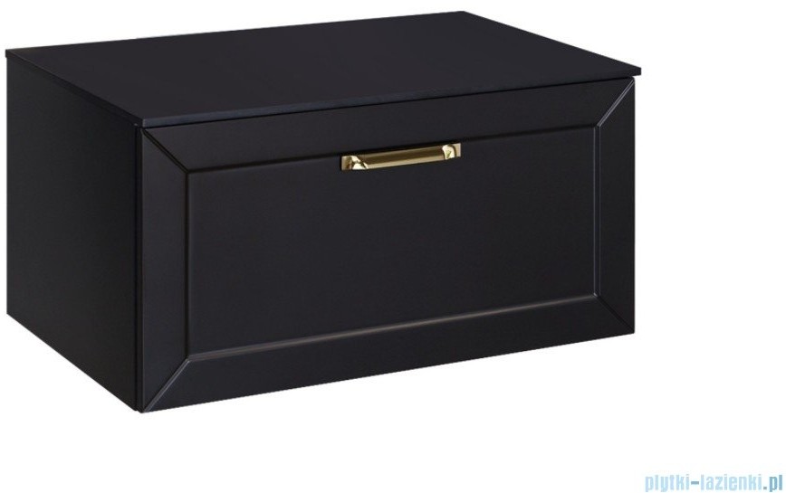 Besco Besco Dexa szafka podumywalkowa 60x50x40cm czarna uchwyt złoty SUD-654-CZ |