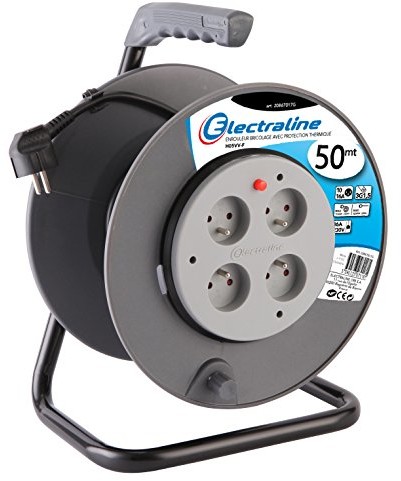 Electraline Elec traline 20867019 °F bęben kablowy majsterkowania Czarny 20867019F