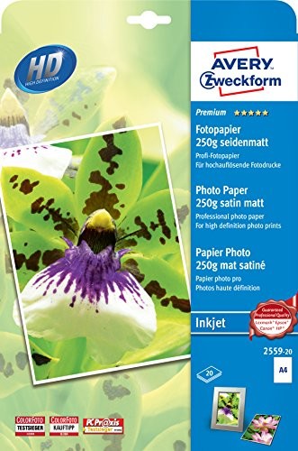 Avery Zweckform Premium Inkjet A4 250g papier fotograficzny 4004182410165