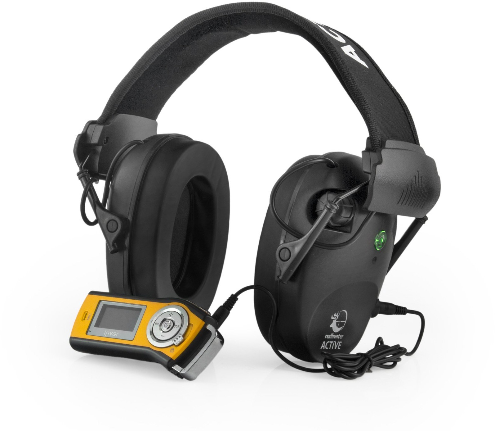 Realhunter Słuchawki ochronne aktywne RealHunter ACTiVE Pro czarne + okulary ochronne 258-022