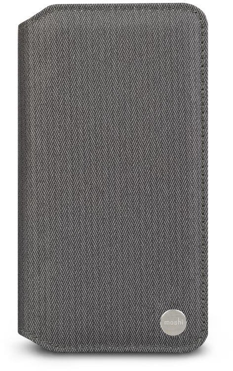 Moshi Brak Overture - Etui iPhone Xs Max z kieszenią na karty + stand up (Herringbone Gray) 99MO091052