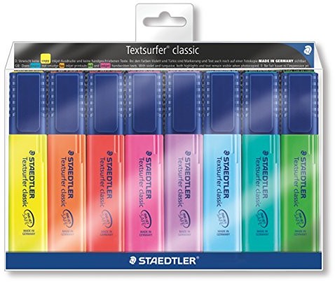 Staedtler 364  1 wp4p Textsurfer classic czystość, 4 sztuki w miękkie Plas tiket, wielokolorowa 364 WP8