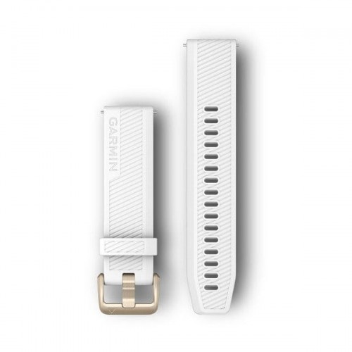 Garmin Silikonowy pasek Vivoactive 3/Vivomove HR/Forerunner 645/Forerunner 245 - biały z jasnożółtym zapięciem [010-12927-00] 010-12927-00
