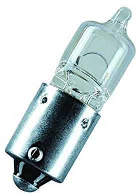 Osram oryginalnych 12 V 20 W lampa halogenowa z cokołem metalowym, BA9S, zastosowanie jako oświetlenie wewnętrzne, 64115, karton (10 sztuk) 64115.0