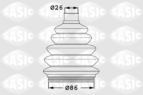 SASIC OSŁONA PRZEGUBU 1906054 ZEW AUDI A1 SEAT CORDOBA/IBIZA SKODA FABIA/ROOMSTER VW POLO 1.2/1.4/1.6TDI/1.9TDI 02