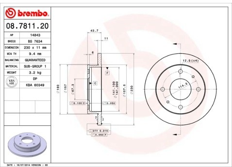BREMBO 08.7811.20