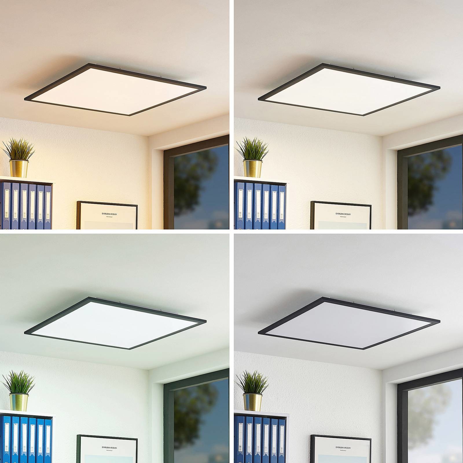 Lindby Nelios lampa sufitowa LED, CCT 62 x 62 cm