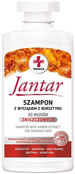 Jantar IDEEPHARM Medica szampon z wyciagiem z bursztynu do włosów zniszczonych 330ml